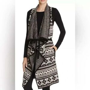 Splendid Longline Sweater Vest Size XS/S Southwestern Totem Aztec Wool Mohair